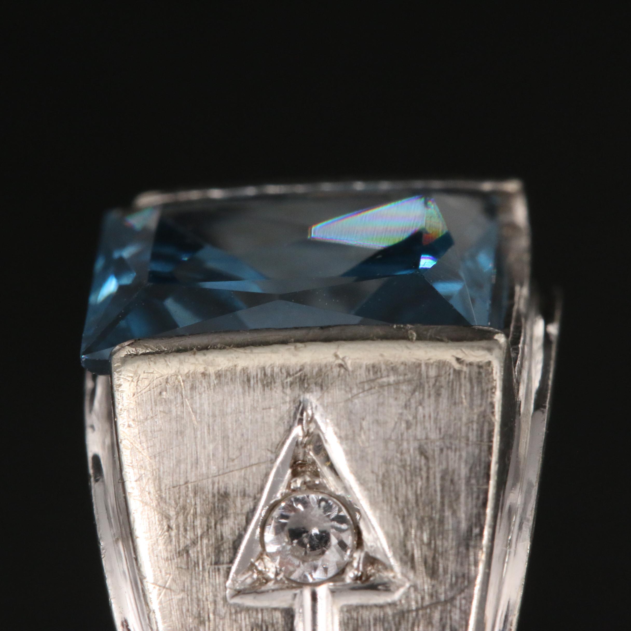 10K Spinel Ring with Arrow Shoulders