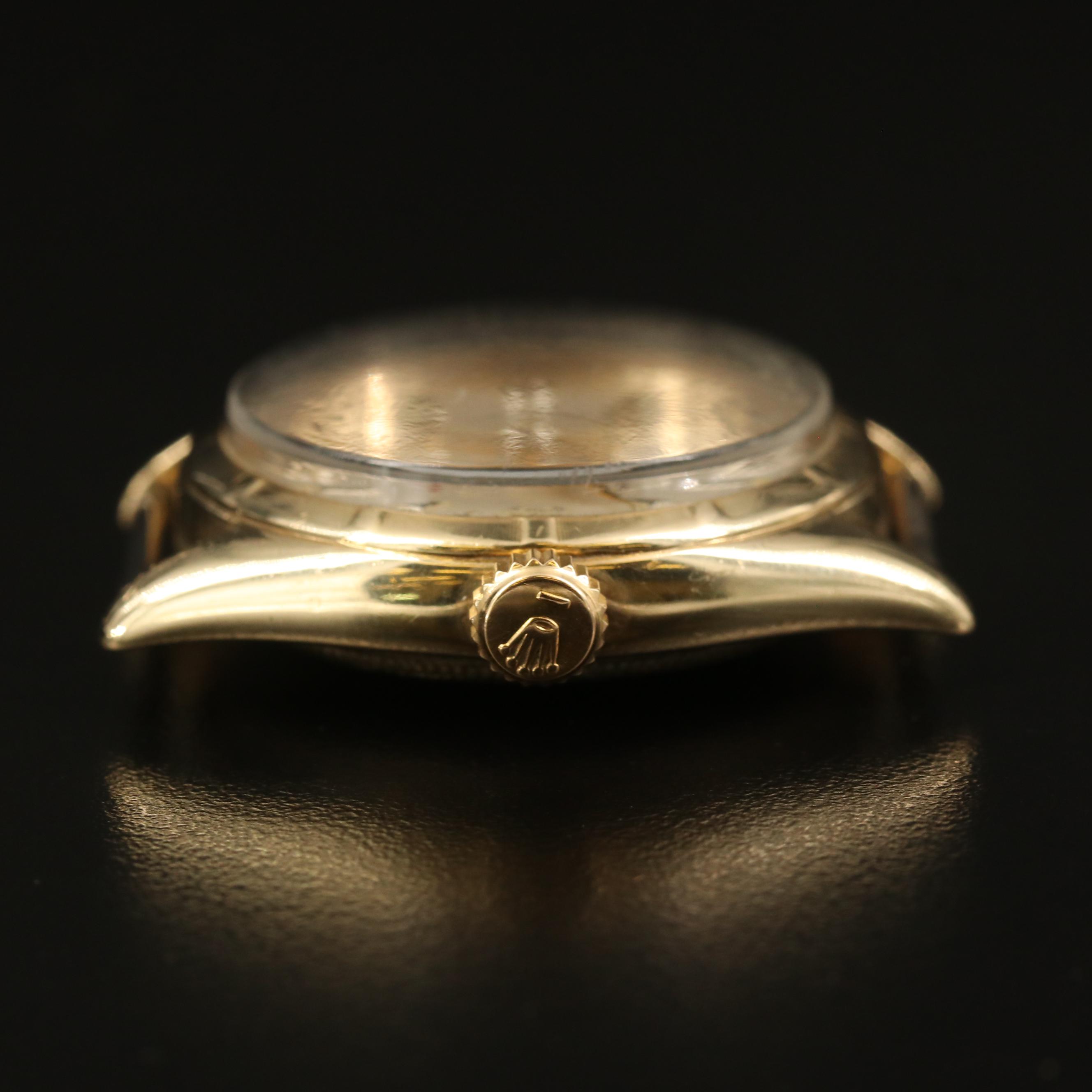 1952 Rolex Oyster Perpetual "Waffle Dial" 10K Gold Automatic Watch