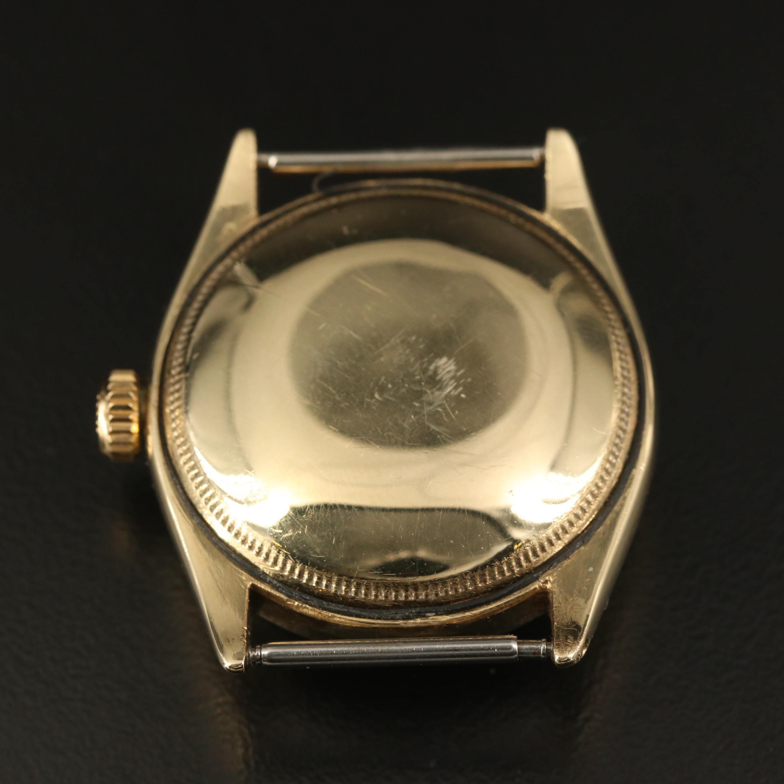 1952 Rolex Oyster Perpetual "Waffle Dial" 10K Gold Automatic Watch