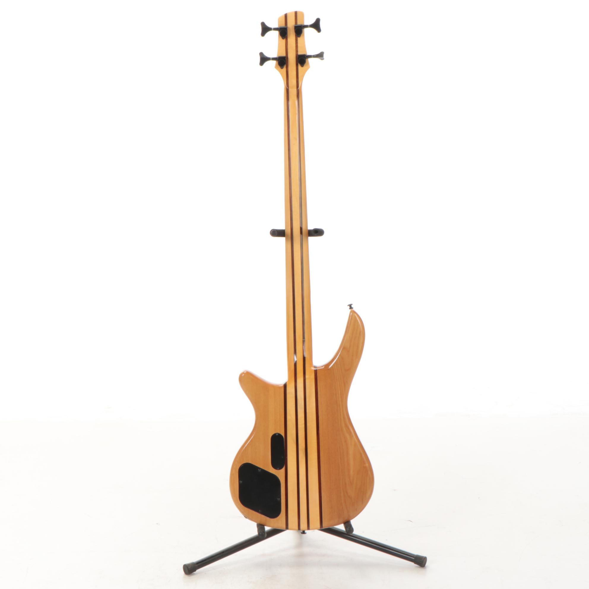 Sunsmile Electric Bass Guitar with 24 Frets and Neck-Through Construction