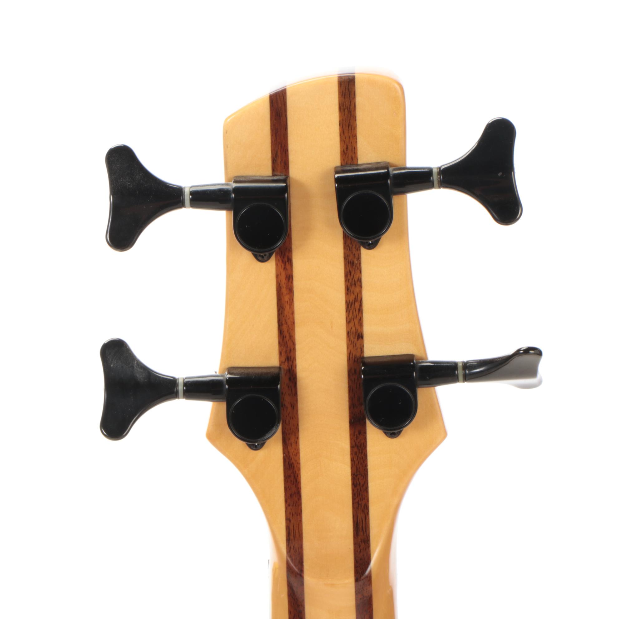 Sunsmile Electric Bass Guitar with 24 Frets and Neck-Through Construction