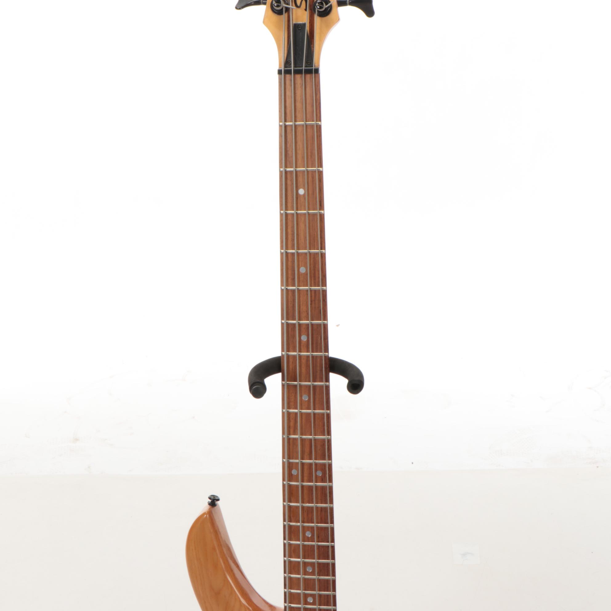 Sunsmile Electric Bass Guitar with 24 Frets and Neck-Through Construction