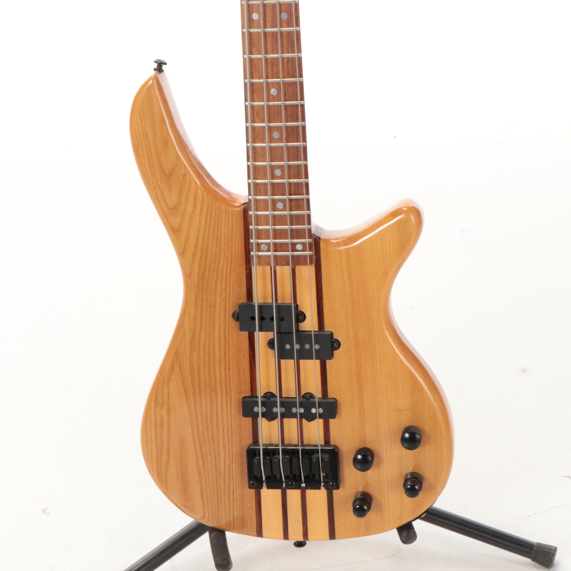 Sunsmile Electric Bass Guitar with 24 Frets and Neck-Through Construction
