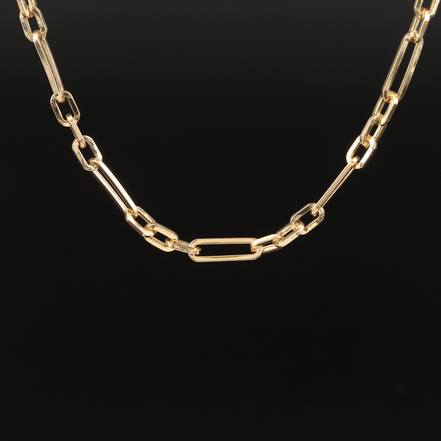 14K Figaro Link Chain Necklace