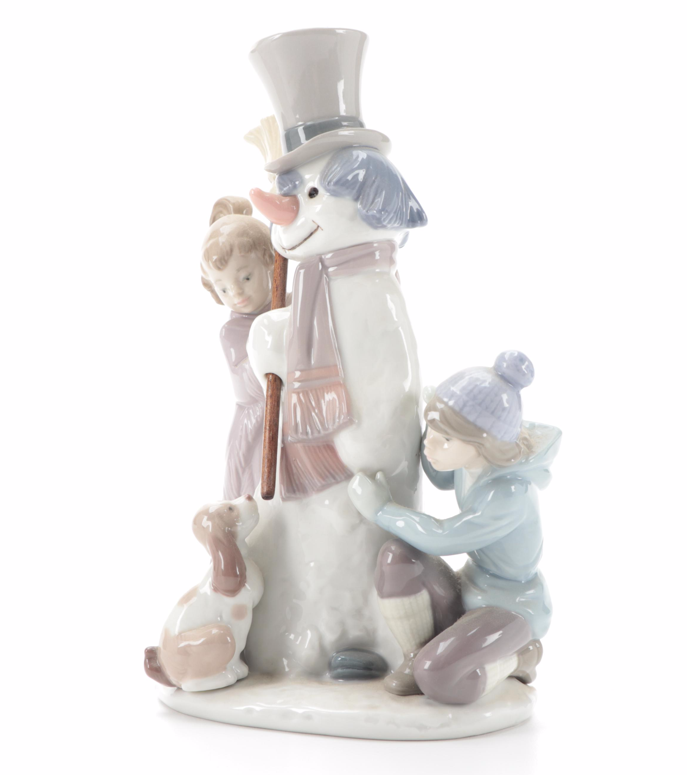 Lladró "The Snowman" Porcelain Figurine Designed by Francisco Catalá