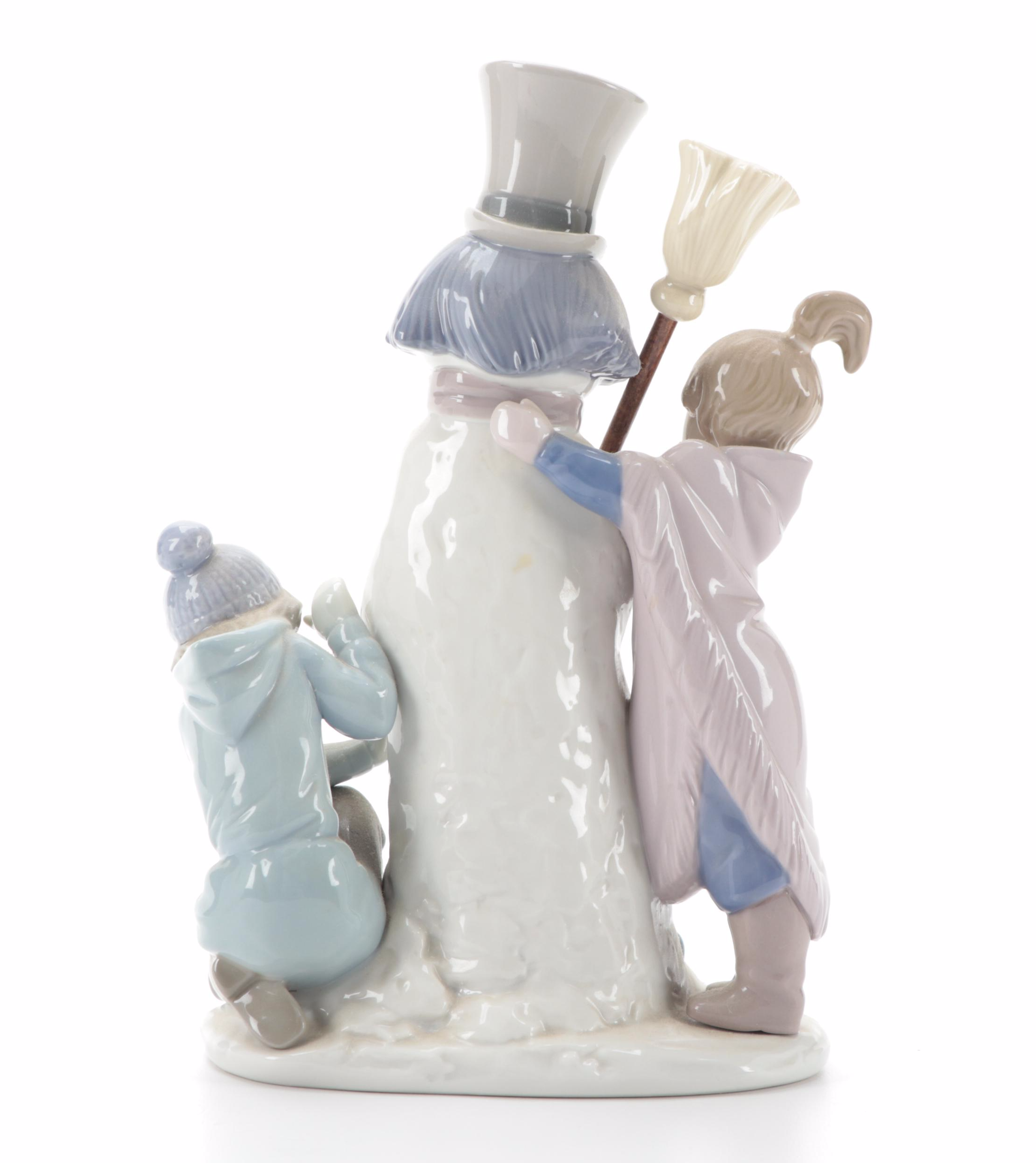 Lladró "The Snowman" Porcelain Figurine Designed by Francisco Catalá