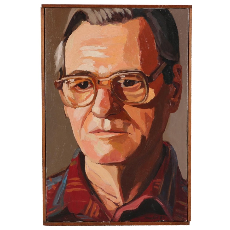 Stephen Hankin Portrait Oil Painting "Earl," 1983