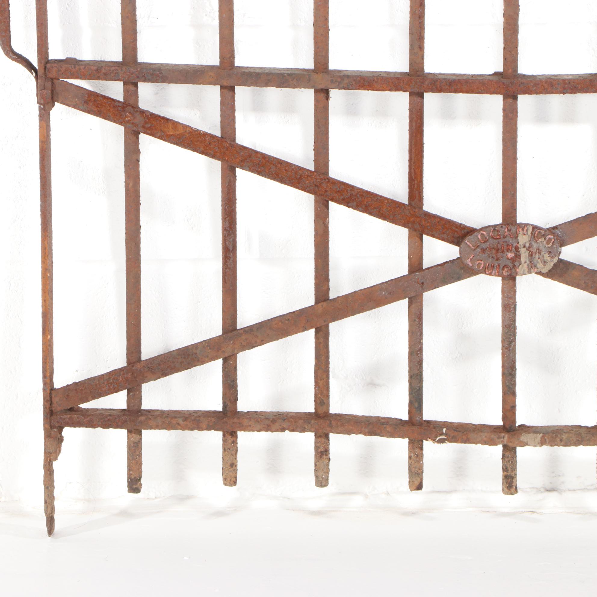 Logan Co. Cast and Wrought Iron Fence Gate, Early 20th Century