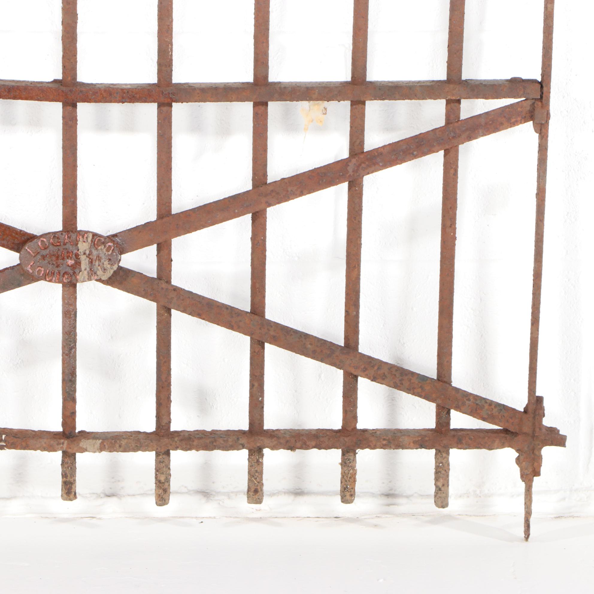 Logan Co. Cast and Wrought Iron Fence Gate, Early 20th Century