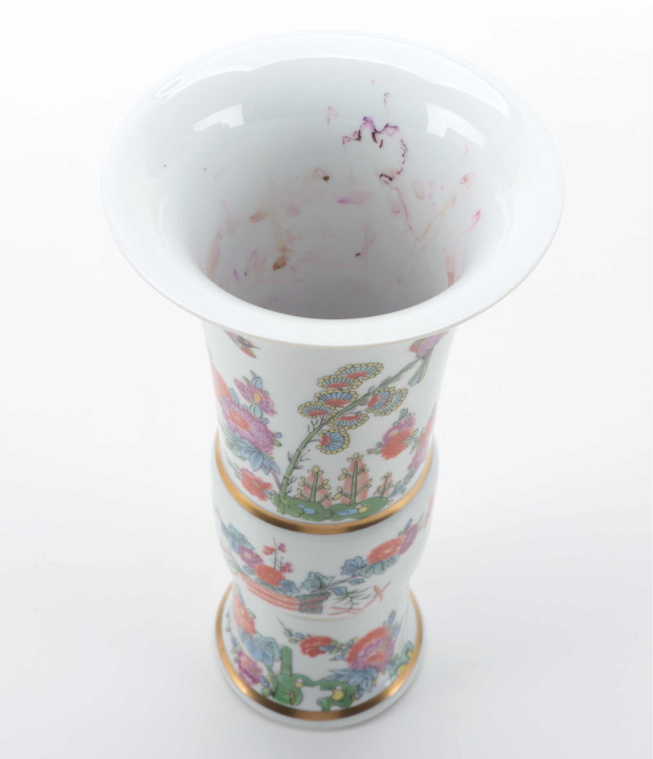 Haviland for Metropolitan Museum of Art Reproduction Meissen Porcelain Vase