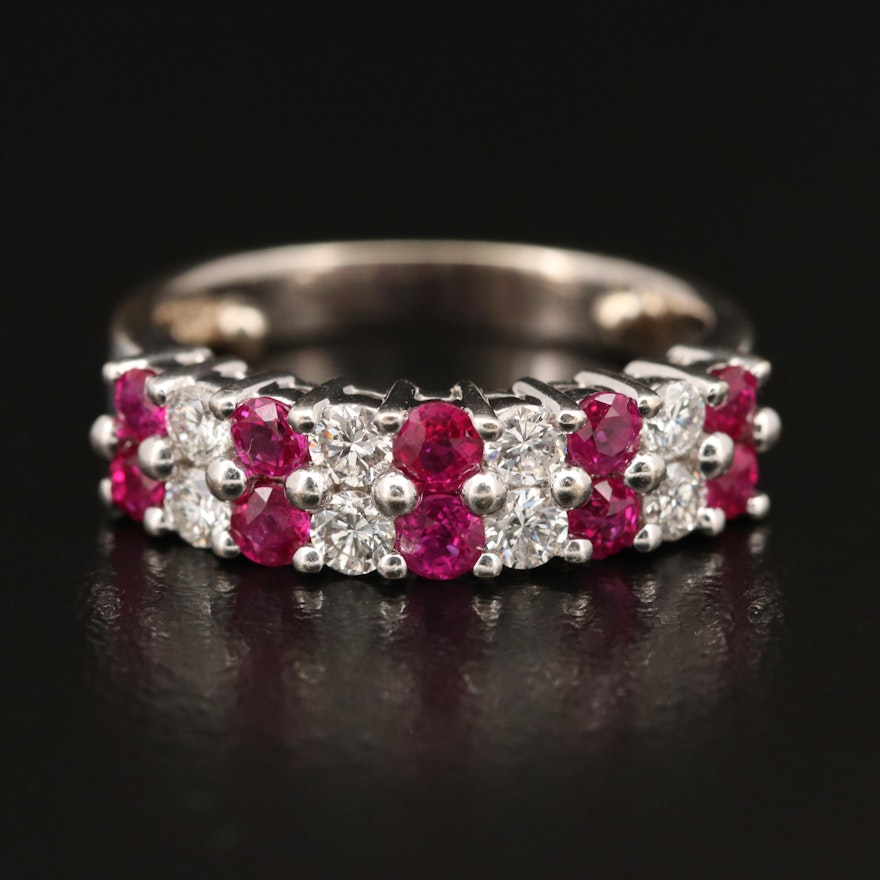 14K Diamond and Ruby Ring
