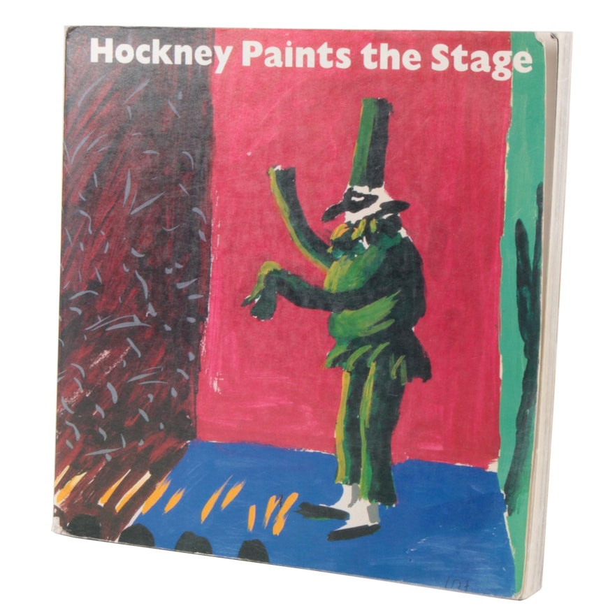 David Hockney Signed "Hockney Paints the Stage" by Martin Friedman, 1983