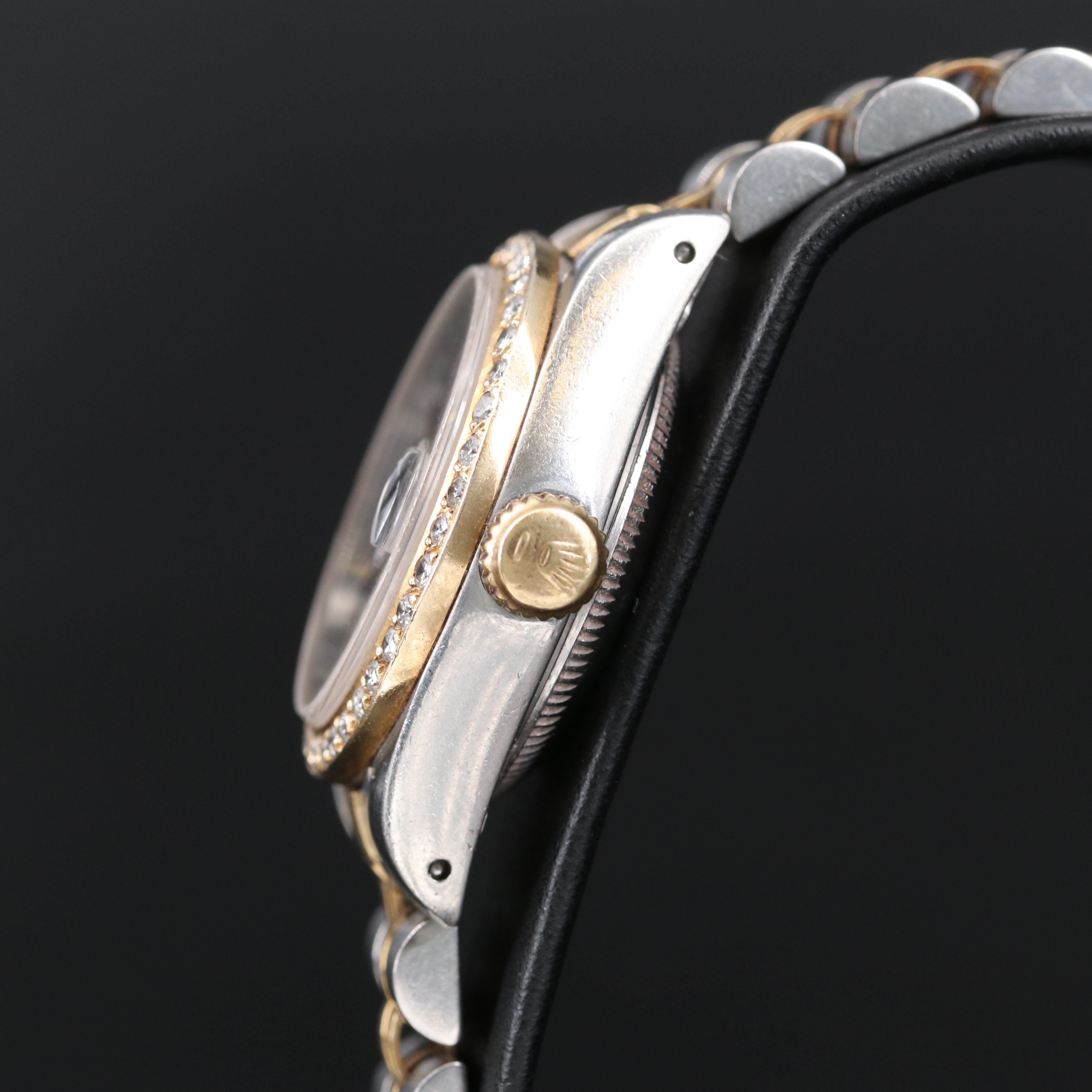 1985 Rolex Datejust Watch with Diamond Bezel