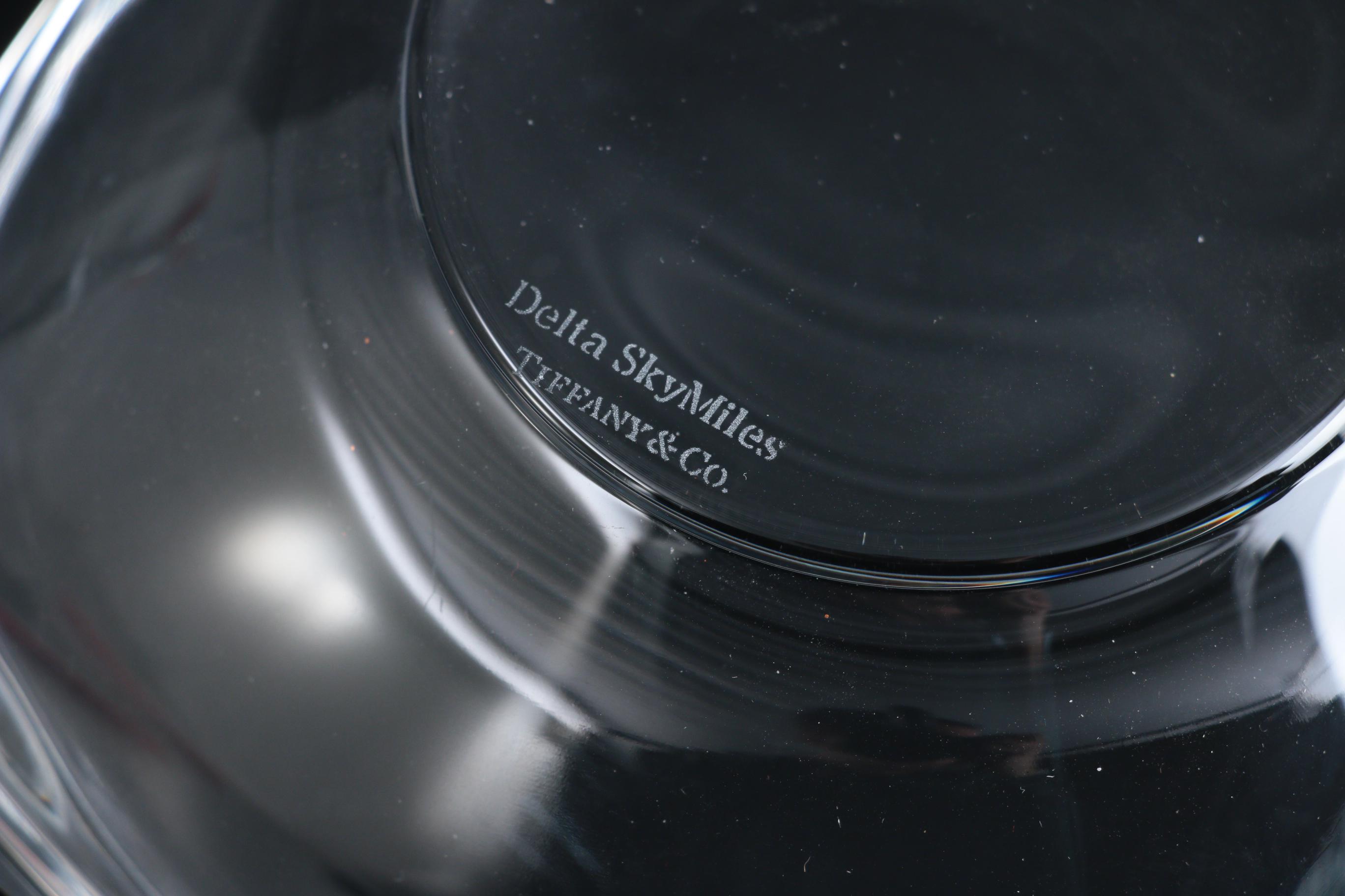 Tiffany & Co. "Delta Sky Miles" Crystal Candy Dish