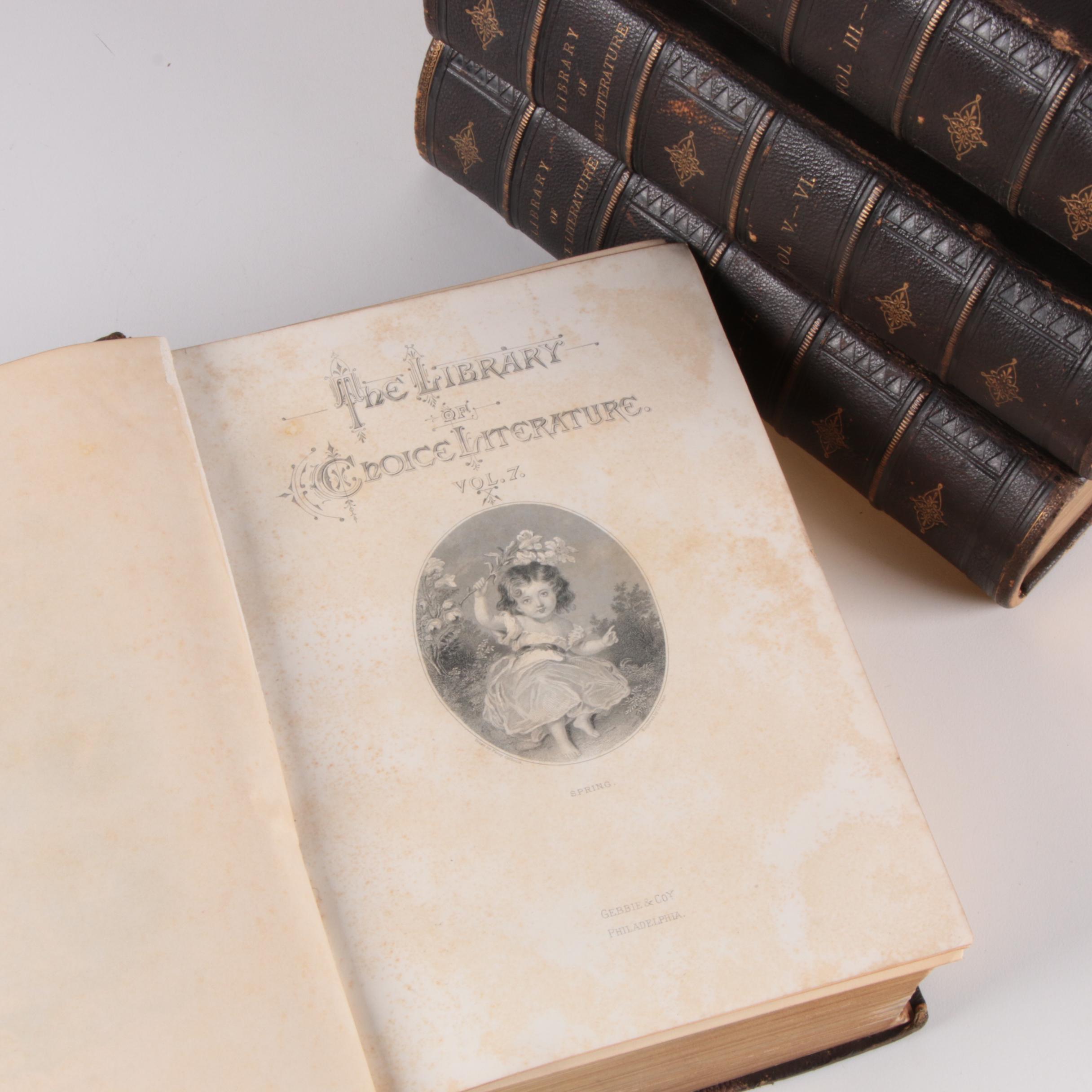 "The Library of Choice Literature" Complete Set, 1882