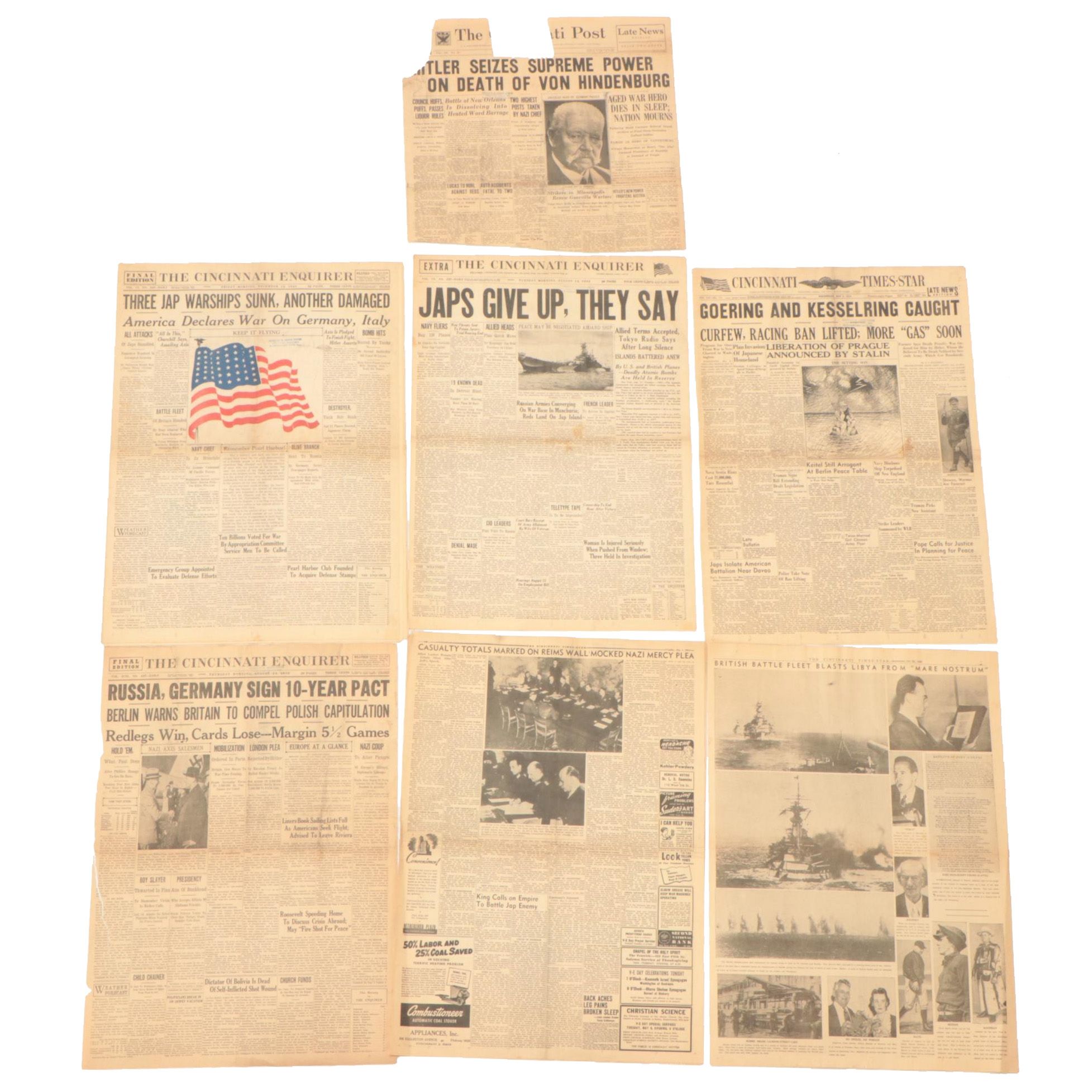 World War II Era Cincinnati Newspapers