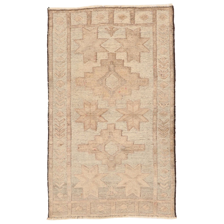 2'7 x 4'3 Hand-Knotted Afghan Baluch Wool Accent Rug