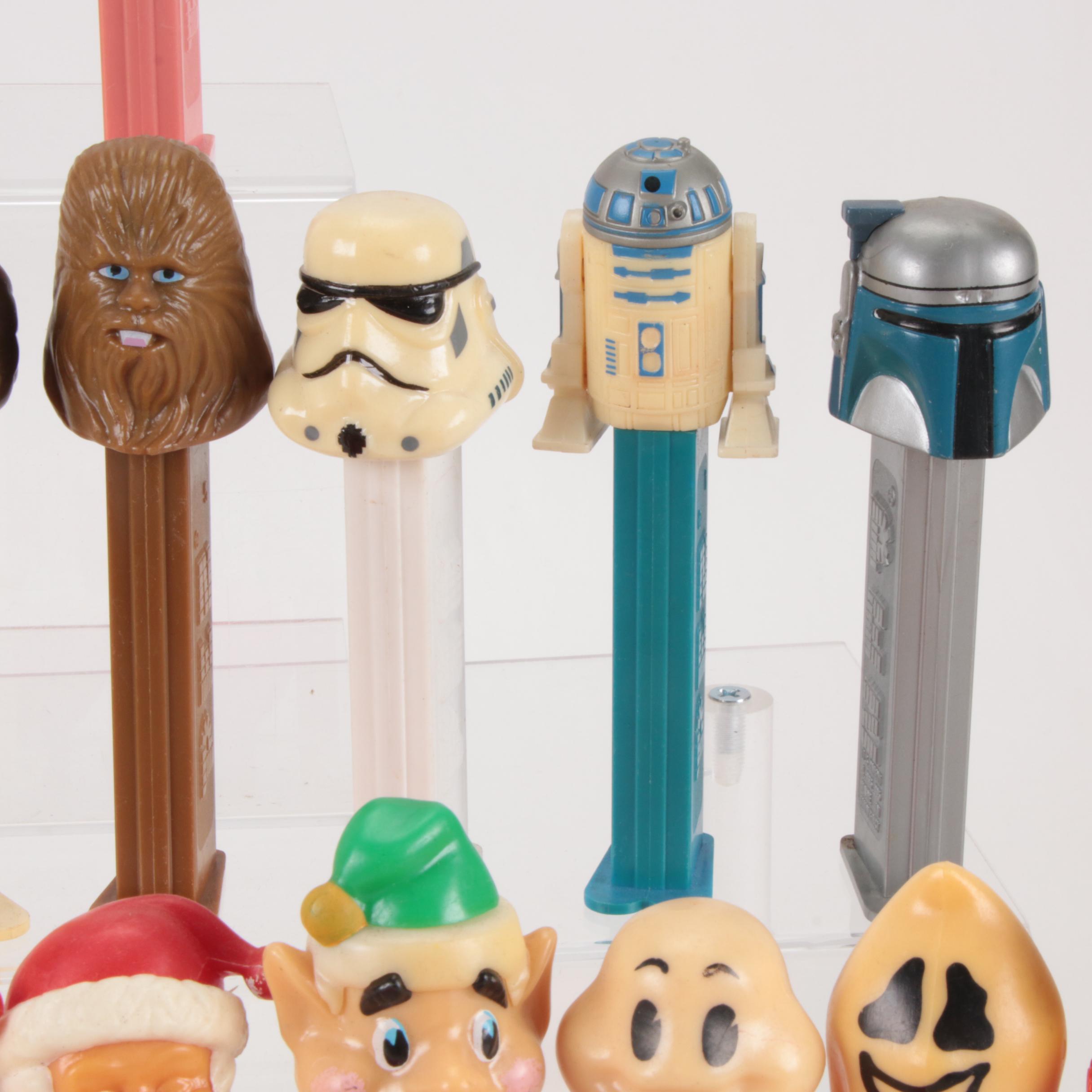 Pez Dispenser Collection, Including Princess Leia, Chewbacca, More