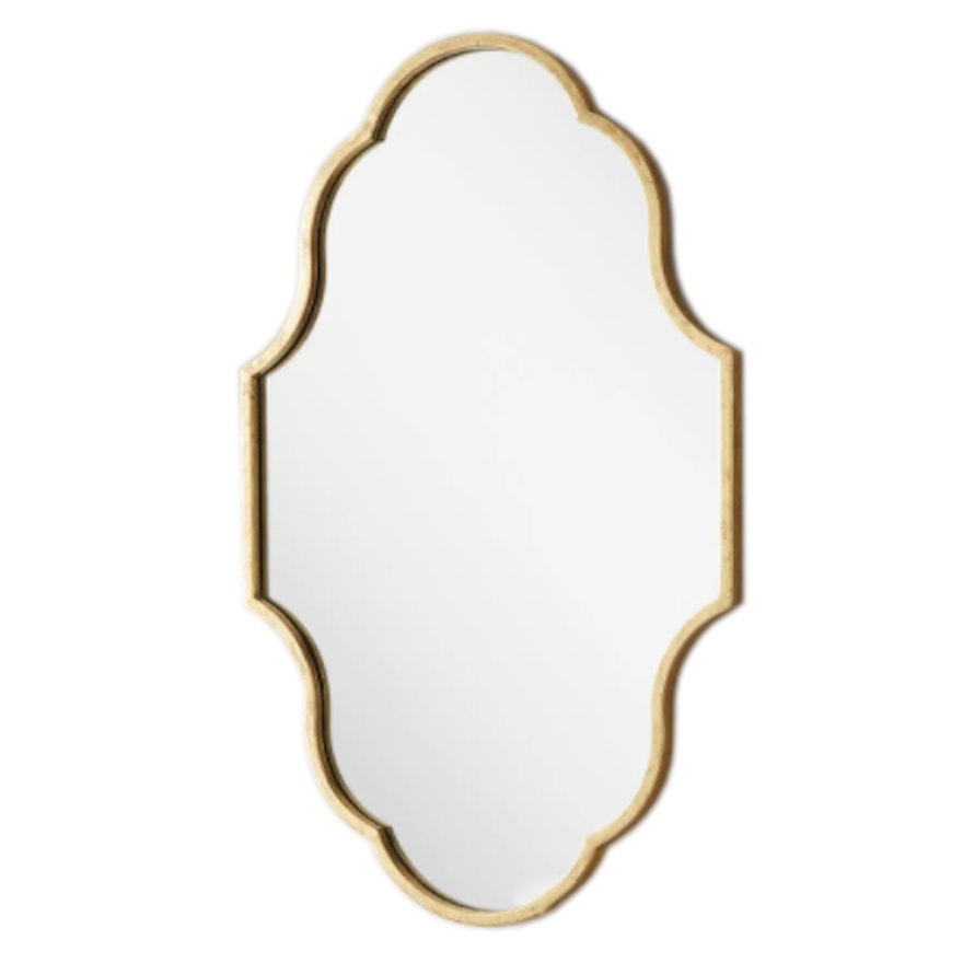 "Lucido" Iron Gold Leaf Wall Mount Vanity Mirror