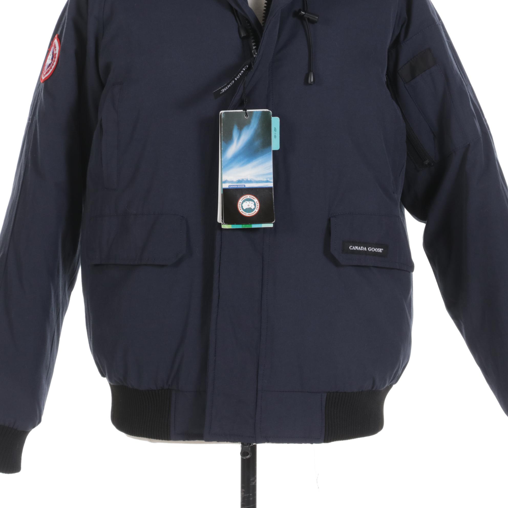 Canada Goose Navy Blue Down Parka with Coyote Fur Hood