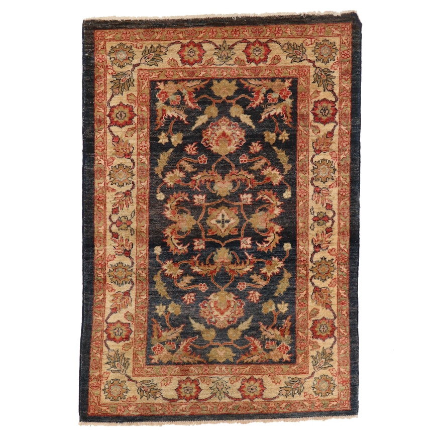 3'3 x 4'10 Hand-Knotted Indo-Persian Floral Accent Rug