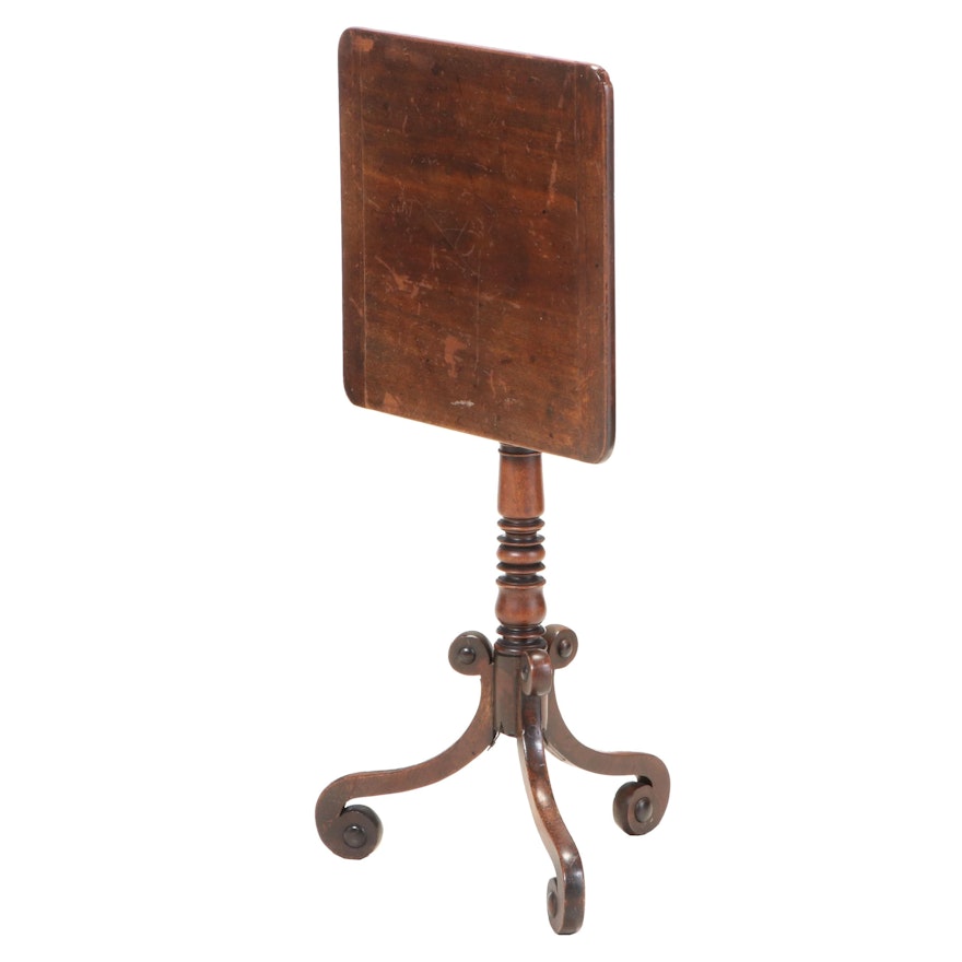 Late George III Mahogany Tilt-Top Candlestand, Early 19th Century