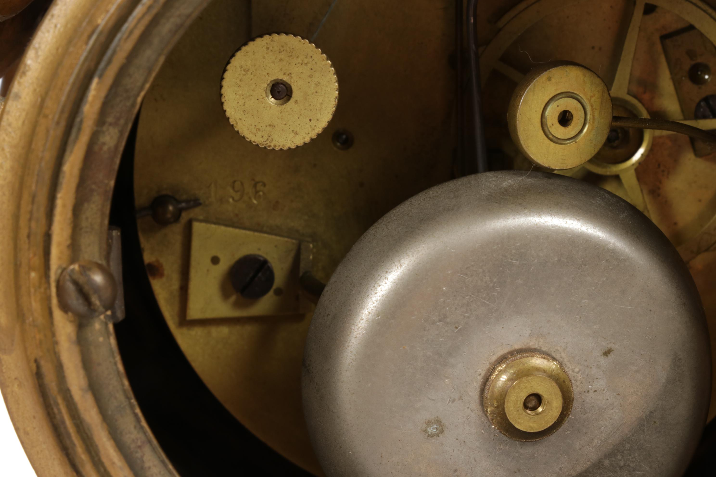 French Vincenti & Cie Gilt Bronze Goddess Diana Mantel Clock, Mid-Late 19th C.