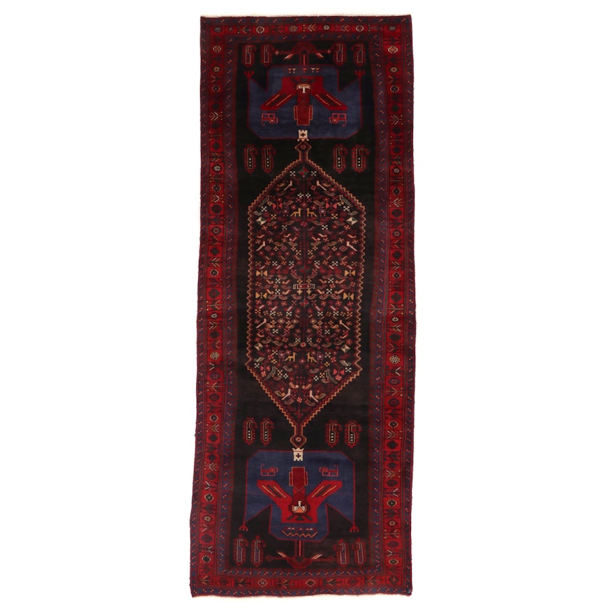 4'6 x 12'4 Hand-Knotted Northwest Persian Kakaberu Long Rug