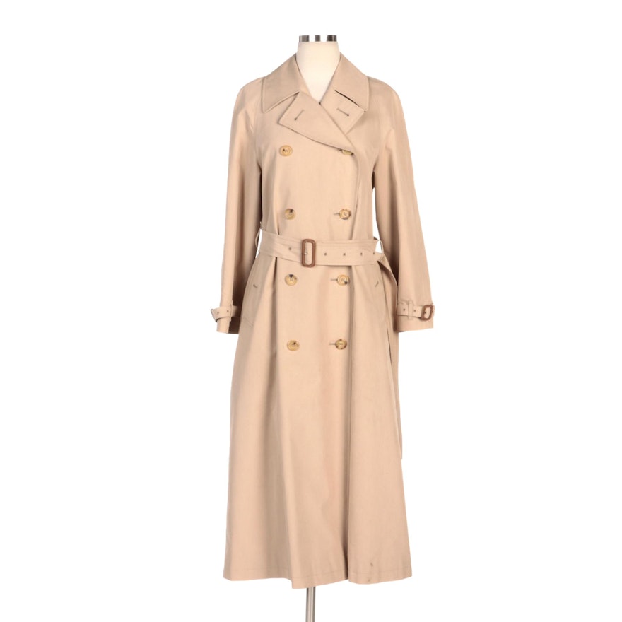 Burberry Double-Breasted Trench Coat with "Nova Check" Lining