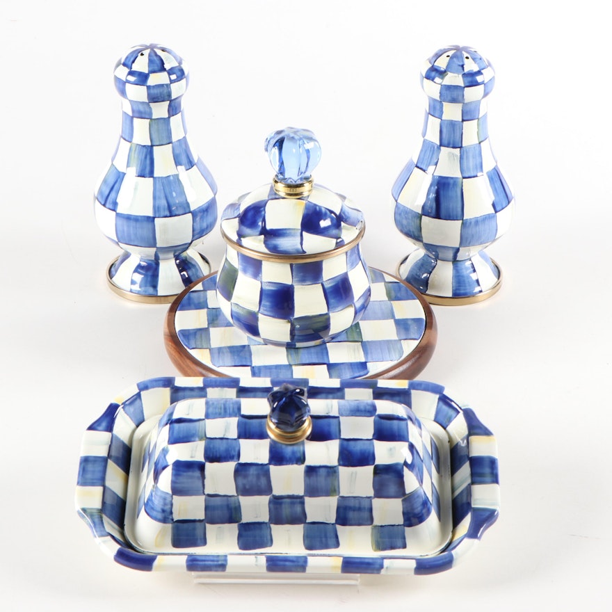 MacKenzie-Childs "Royal Check" Enamel Tableware