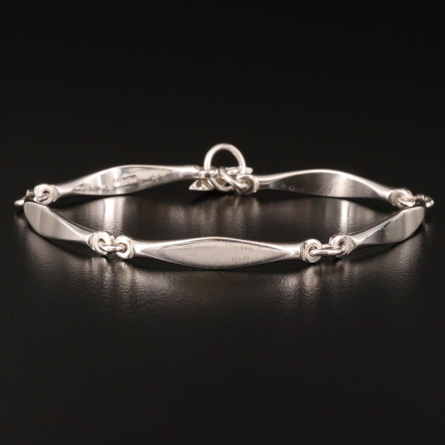 Sterling Curved Link Bracelets