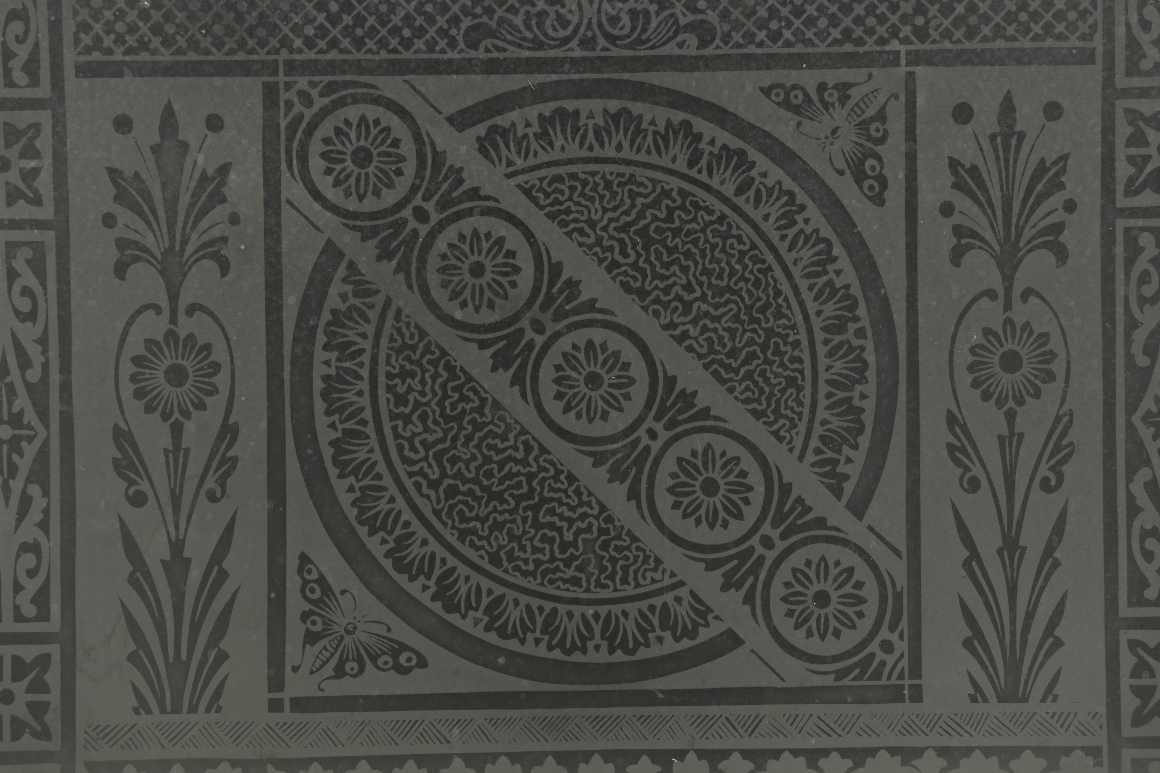 Aesthetic Movement Satin Frosted Glass Window Pane, Late 19th/Early 20th Century