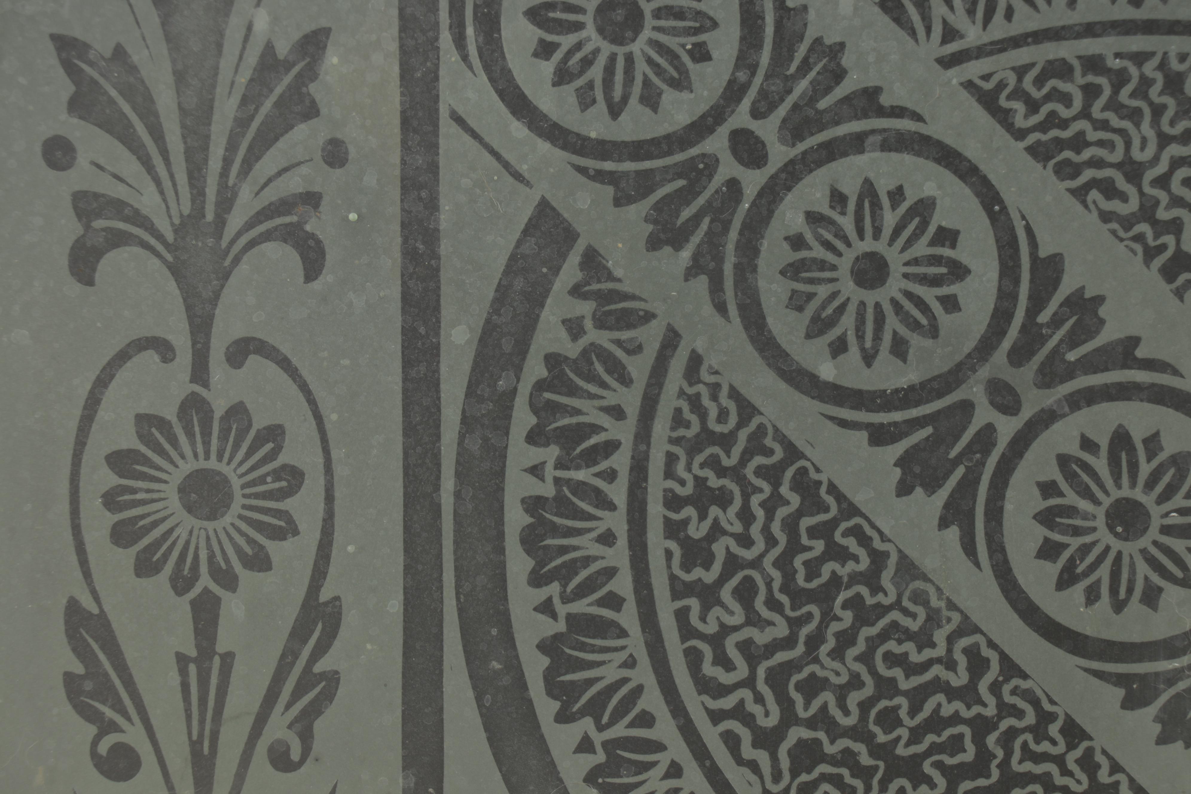 Aesthetic Movement Satin Frosted Glass Window Pane, Late 19th/Early 20th Century