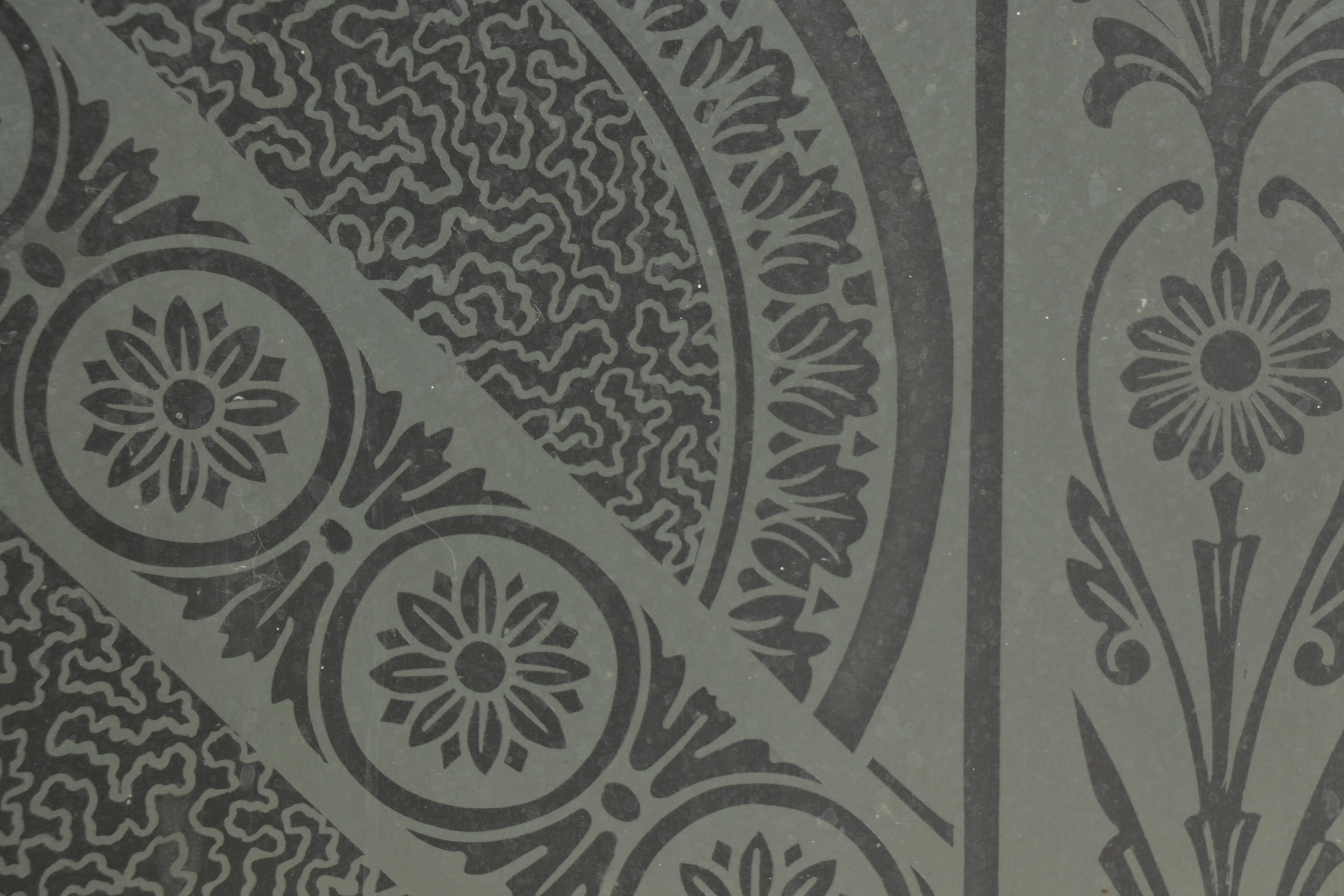 Aesthetic Movement Satin Frosted Glass Window Pane, Late 19th/Early 20th Century