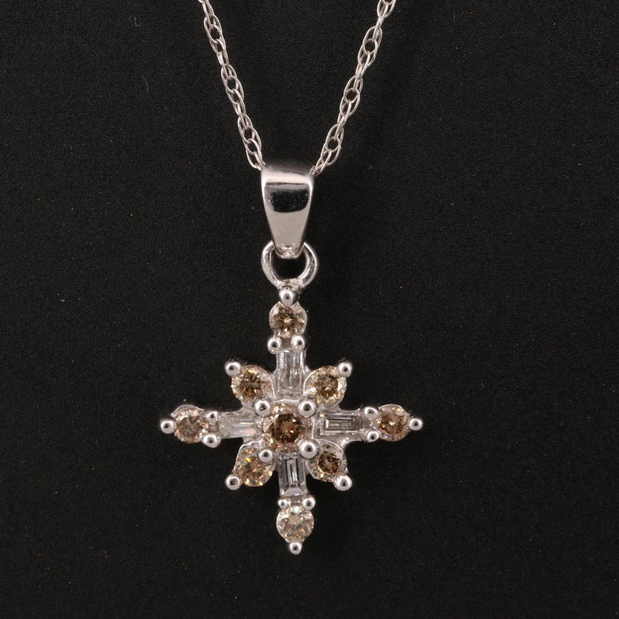 14K Diamond Pendant Necklace