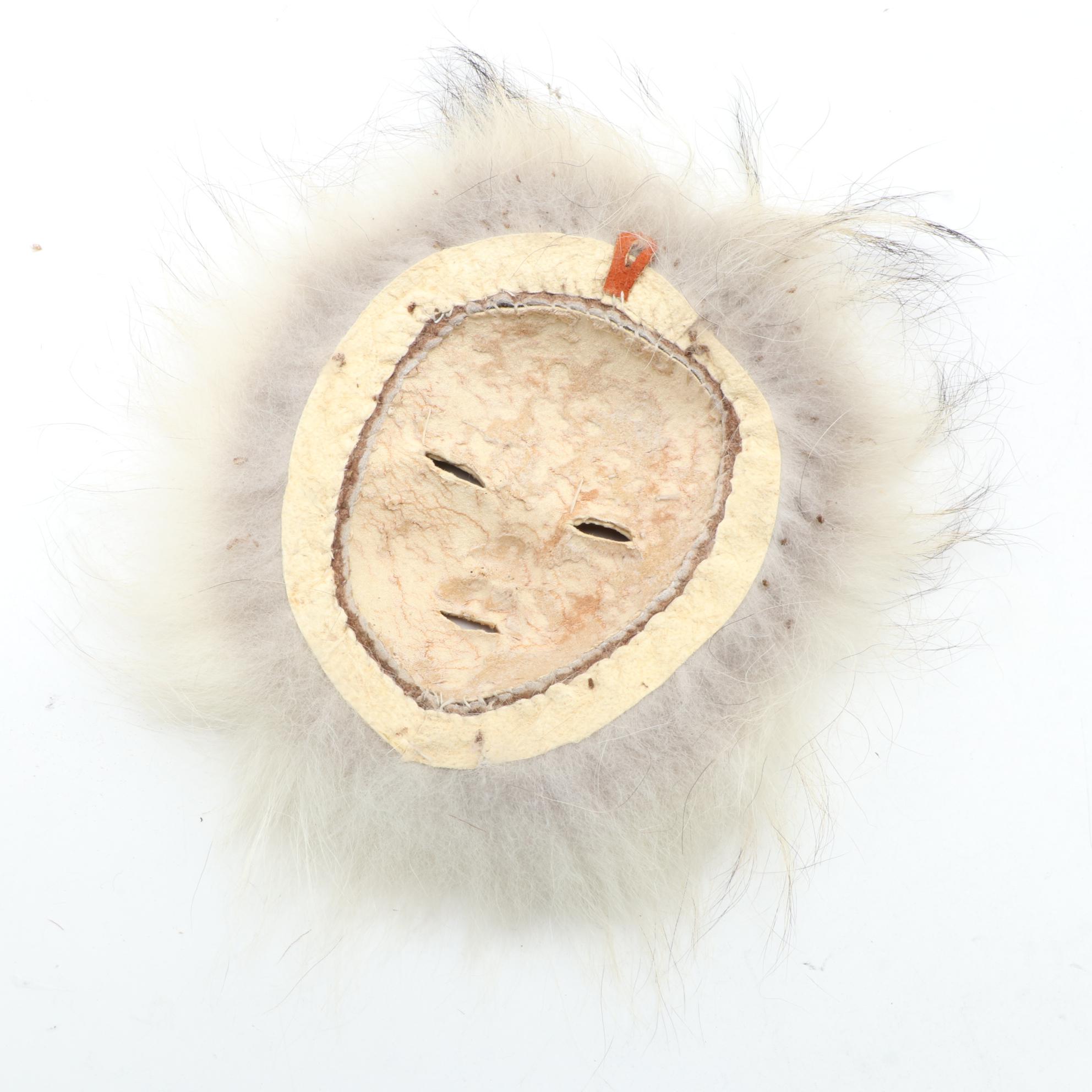 Native Alaskan Handcrafted Wall Décor Including "Reindeer Iceland Sheep Doll"