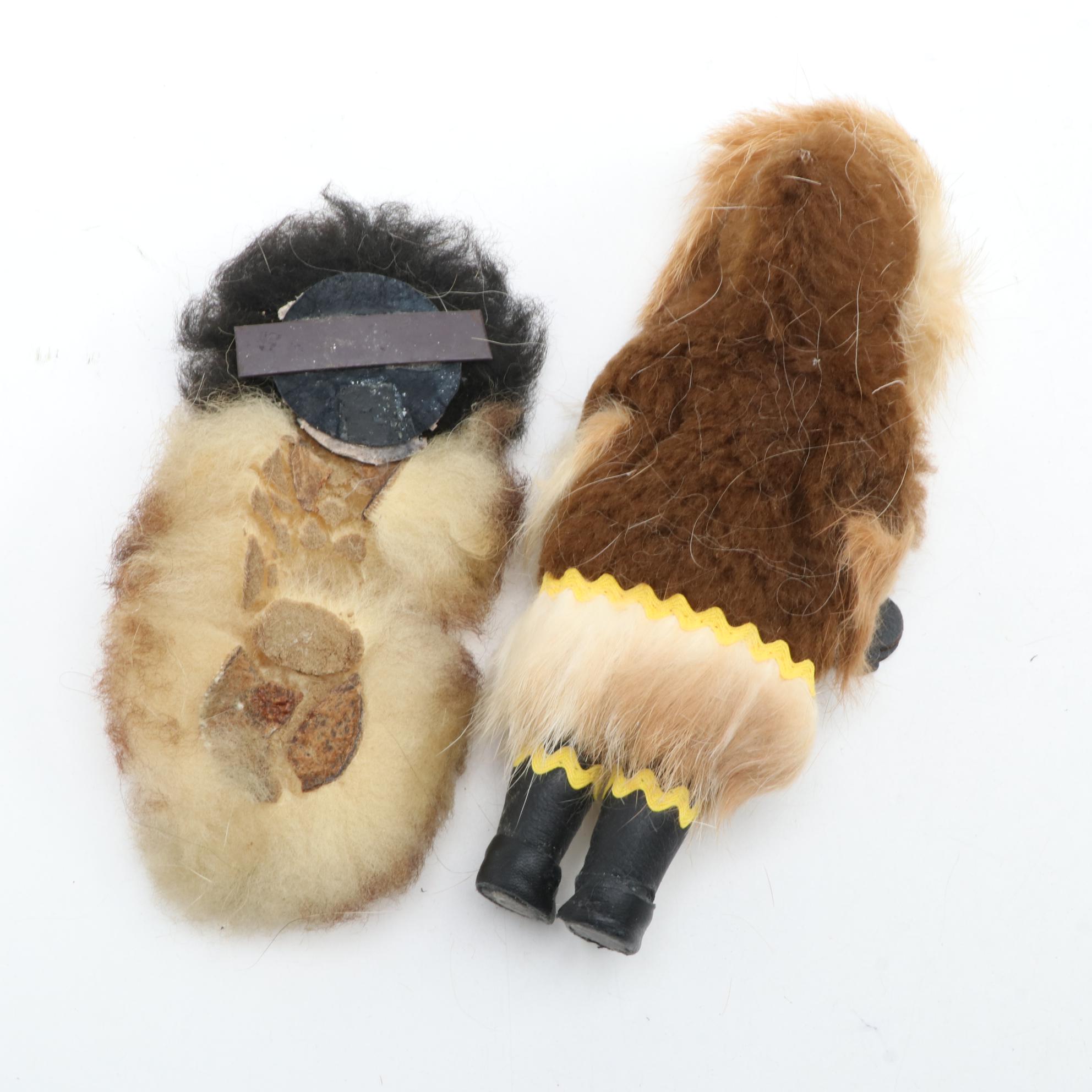 Native Alaskan Handcrafted Wall Décor Including "Reindeer Iceland Sheep Doll"