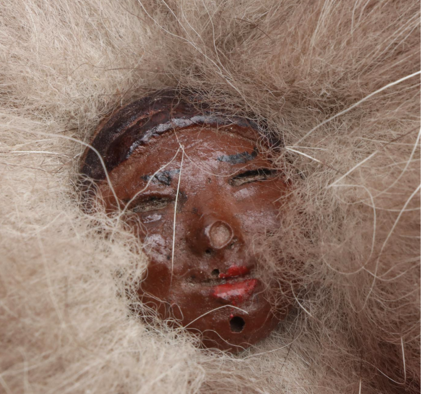 Native Alaskan Handcrafted Wall Décor Including "Reindeer Iceland Sheep Doll"