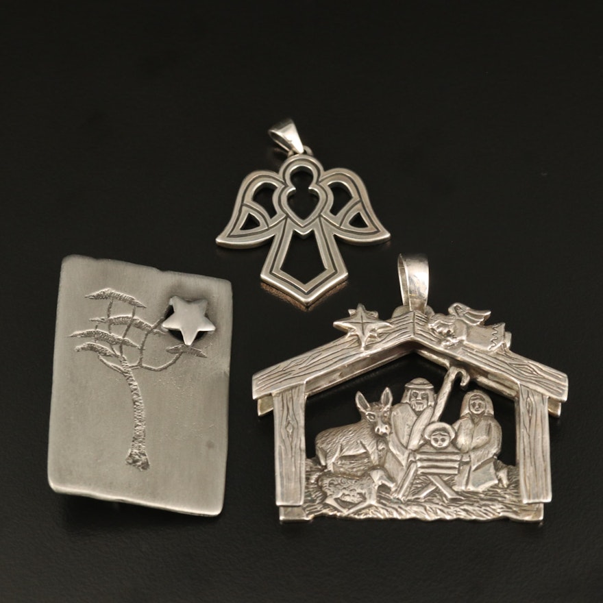 Sterling Nativity Themed Jewelry Featuring James Avery and Jeep Collins