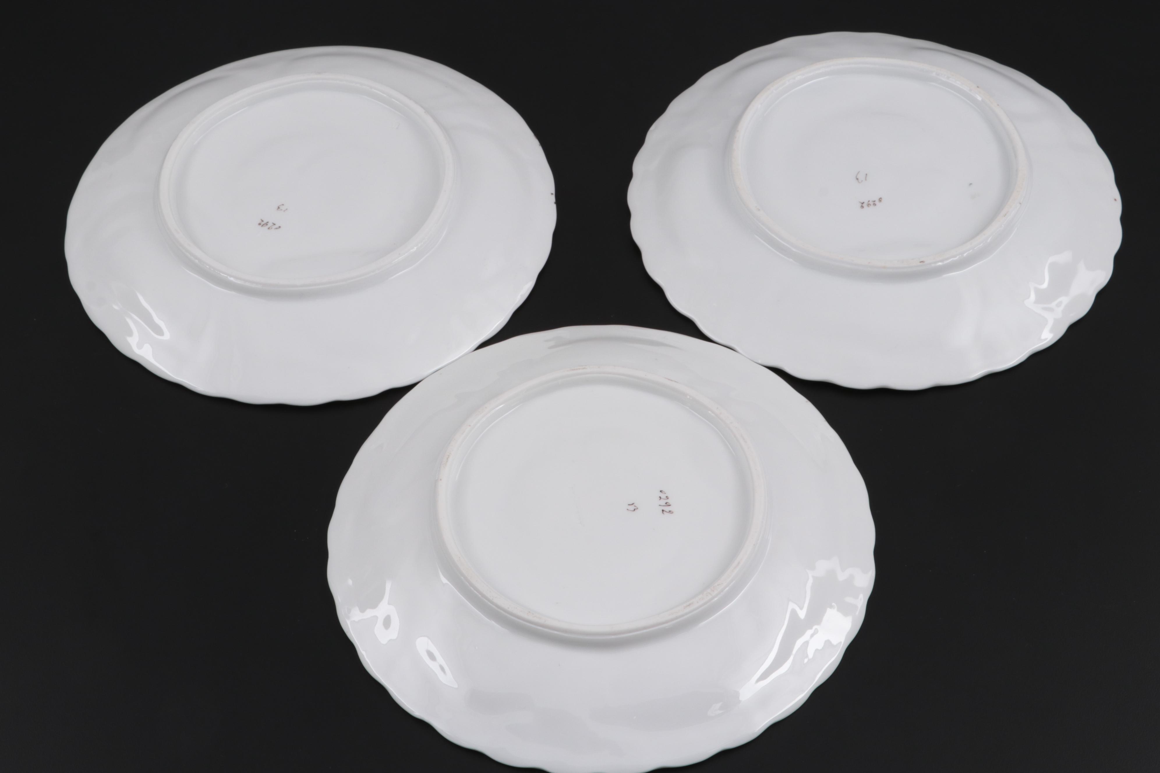 Haviland and Other Continental Molded Porcelain Oyster Plates