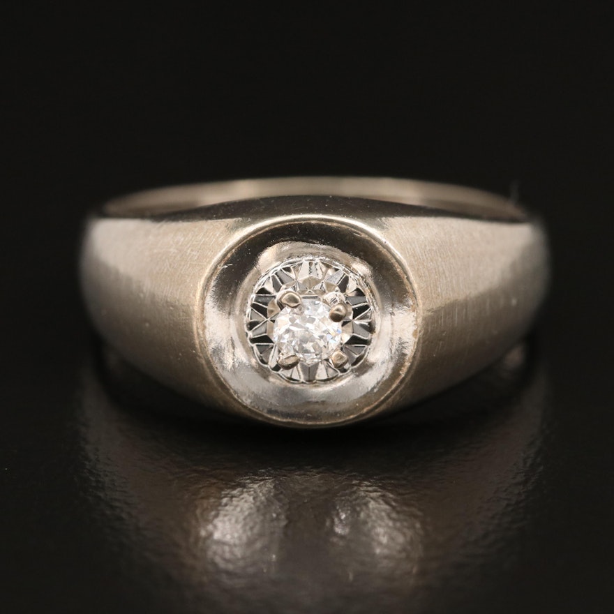 Vintage 10K Diamond Ring