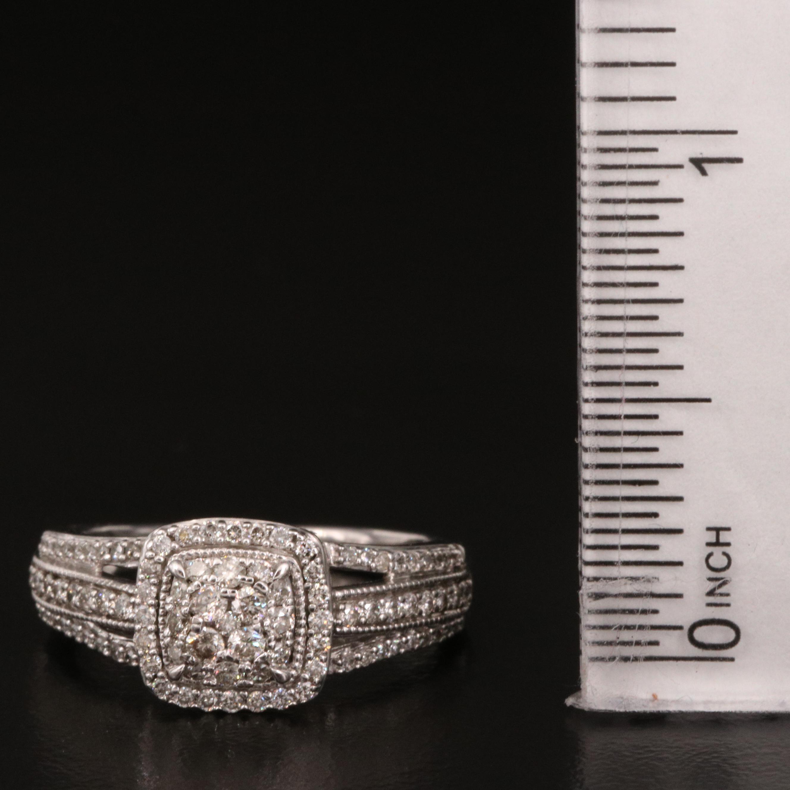 10K Diamond Cluster Ring