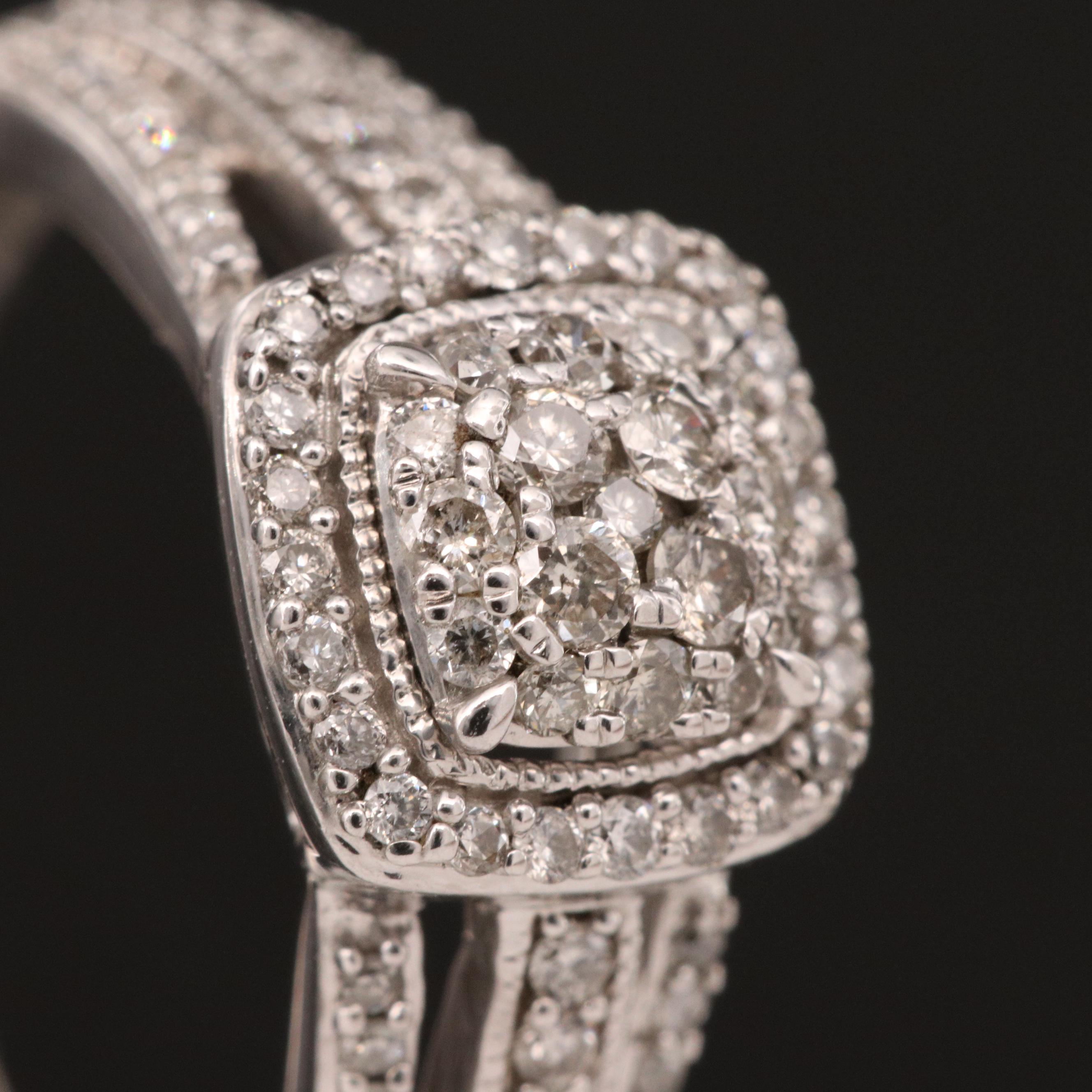 10K Diamond Cluster Ring