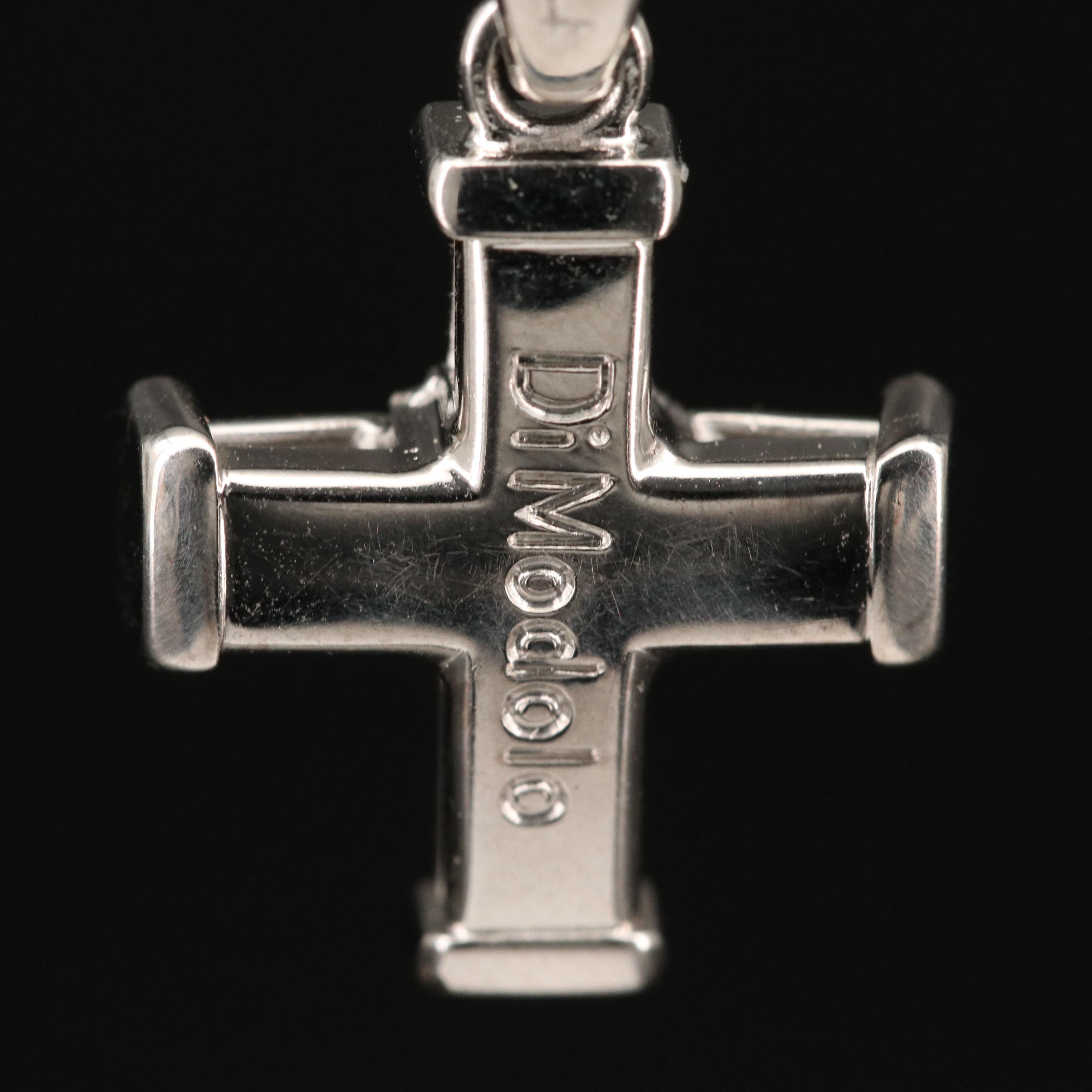 Italian Di Modolo 18K Gold Diamond Cross Pendant