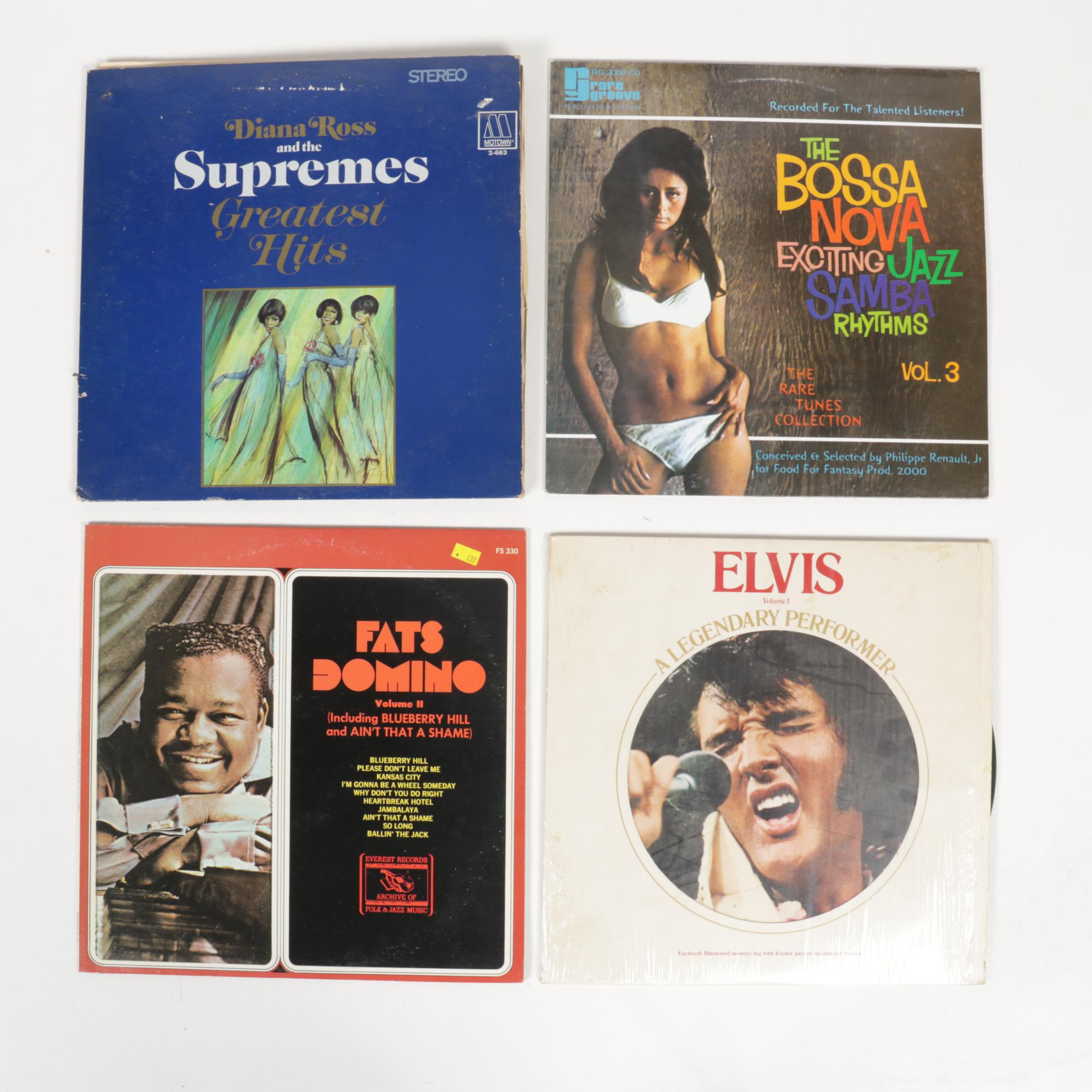 "Elvis" by K.D. Kirkland and Eclectic Vinyl Record Album Assortment