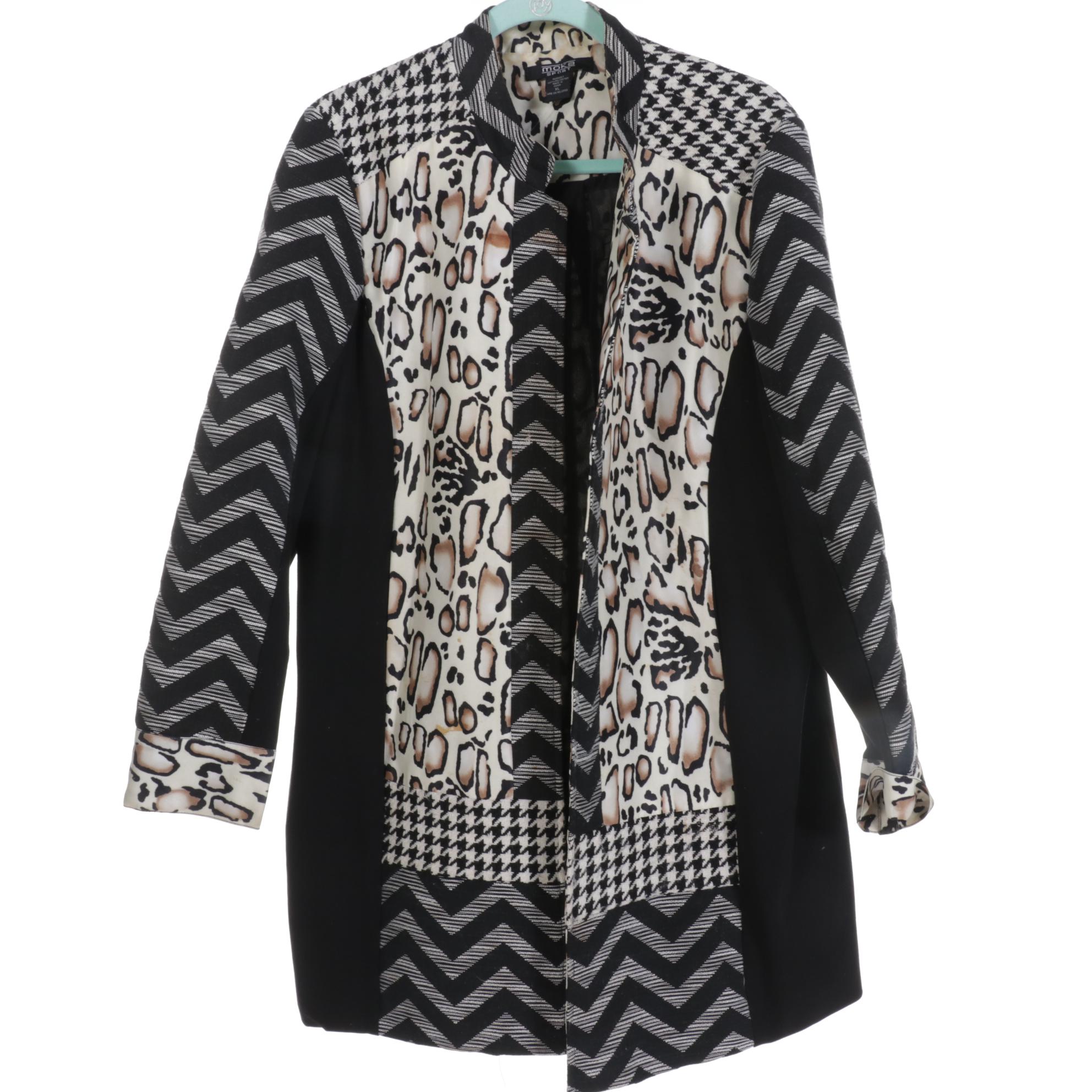 Three Black and White Woven Jackets Including Moka Sport and More