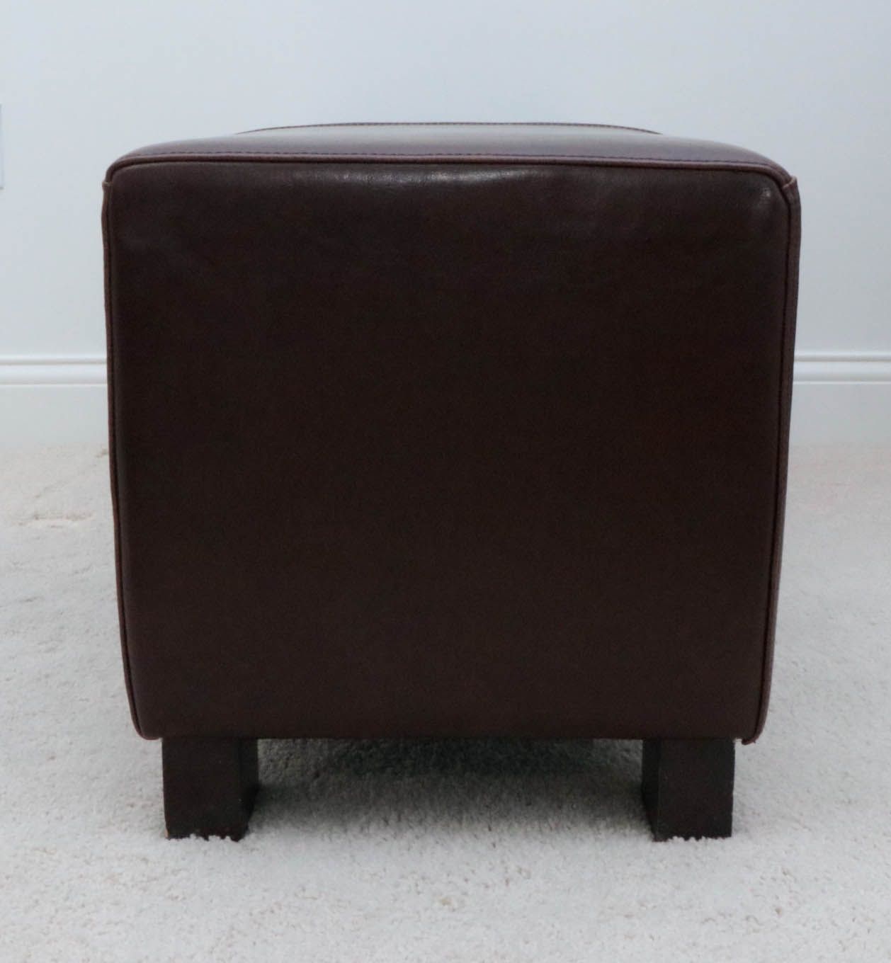 David A. Millett Leather Bed Bench, Contemporary