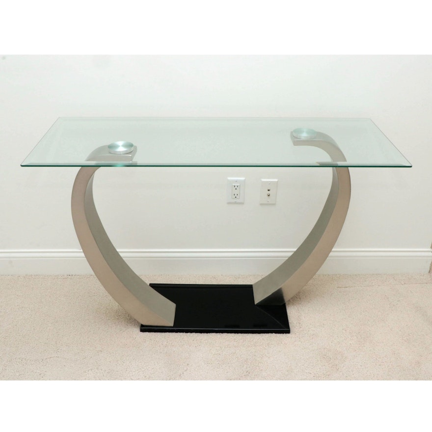 Coaster Company Modern Glass Top Console Table
