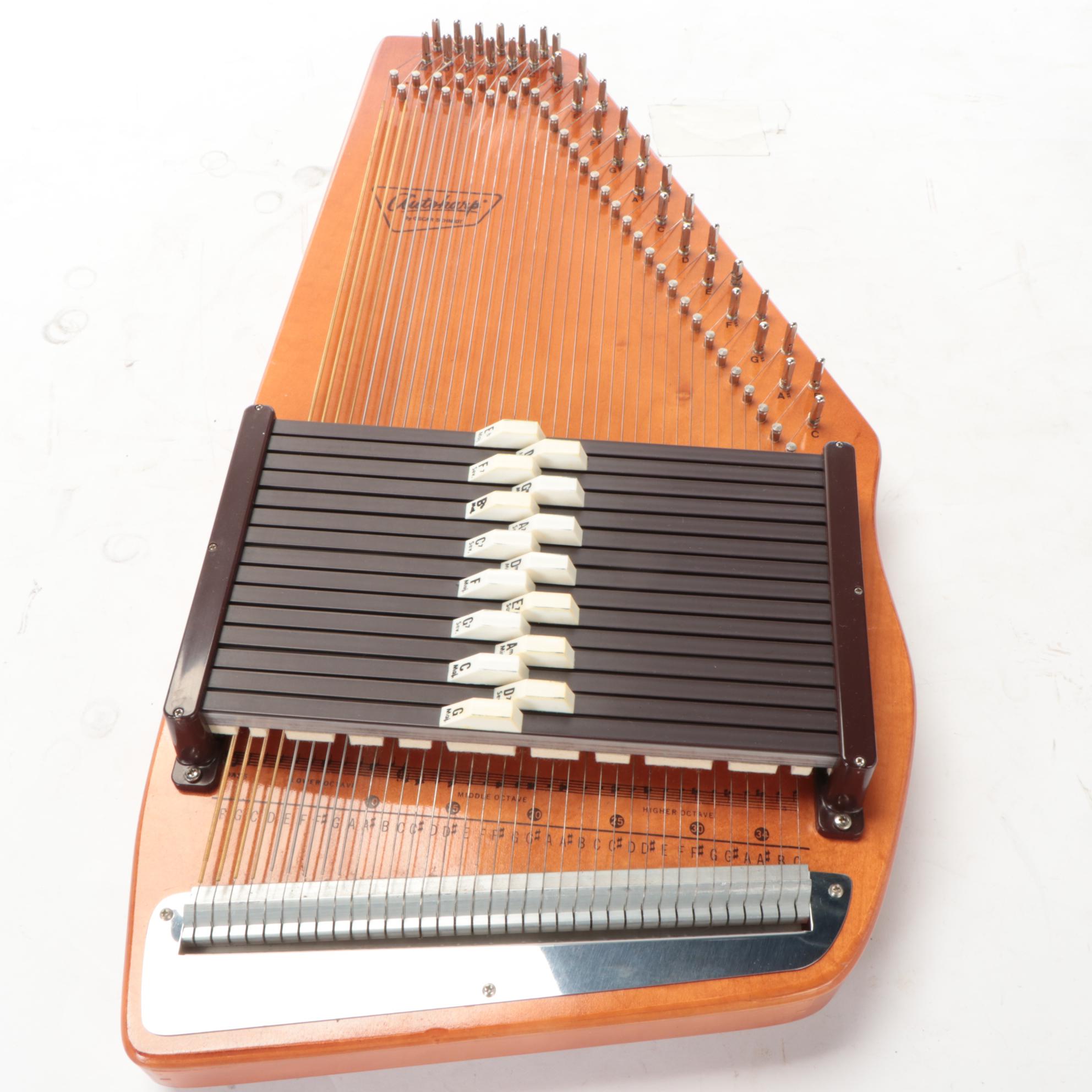 Autoharp by Oscar Schmidt 15-Chords, 36-Strings with Case and Books