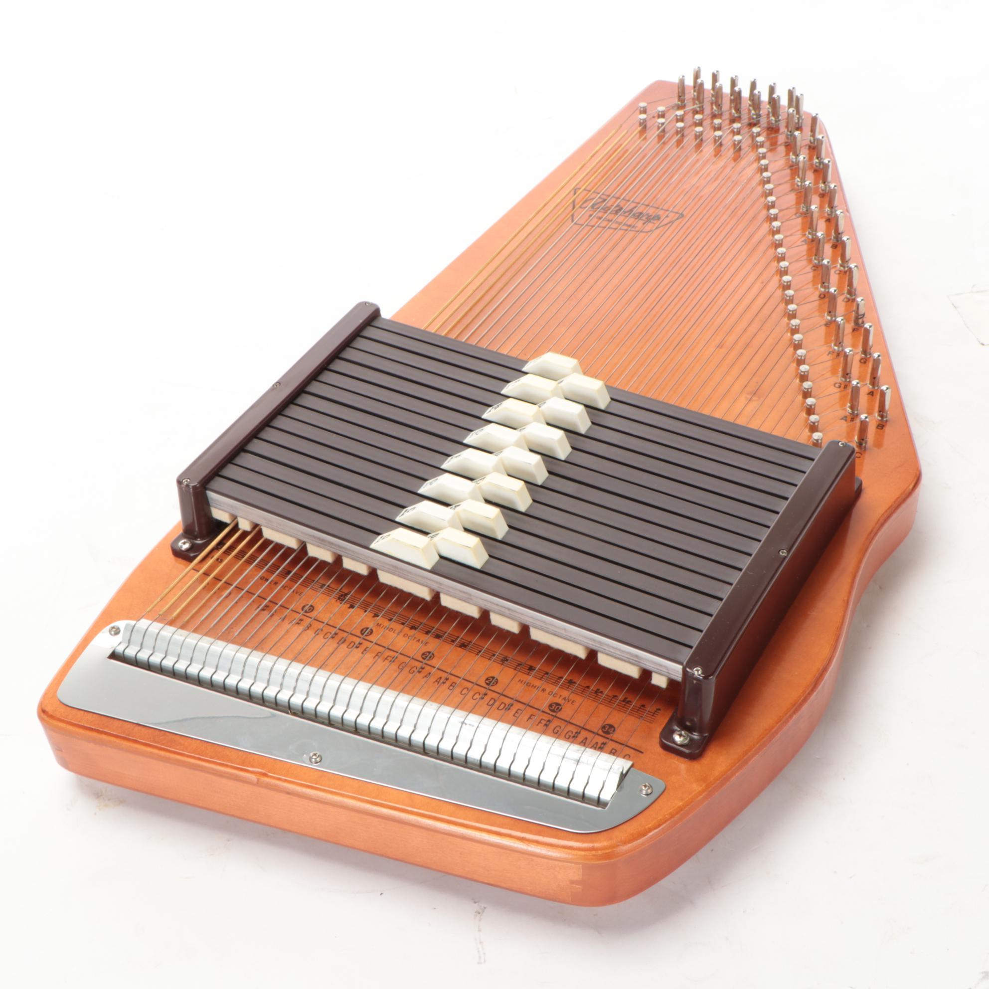 Autoharp by Oscar Schmidt 15-Chords, 36-Strings with Case and Books